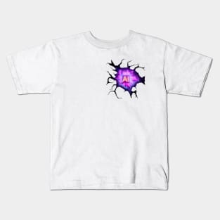 Artificial Intelligence Heart Anamorphic Illusion Kids T-Shirt